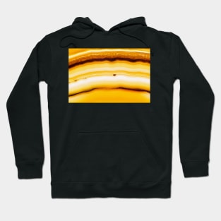 Yellow brown slice striped mineral cross section Hoodie